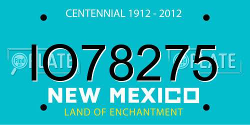 IO78275 New Mexico License Plate