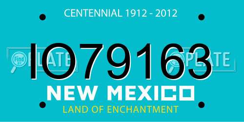 IO79163 New Mexico License Plate