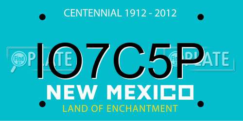 IO7C5P New Mexico License Plate