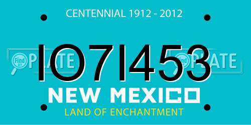 IO7I453 New Mexico License Plate