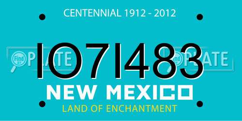IO7I483 New Mexico License Plate