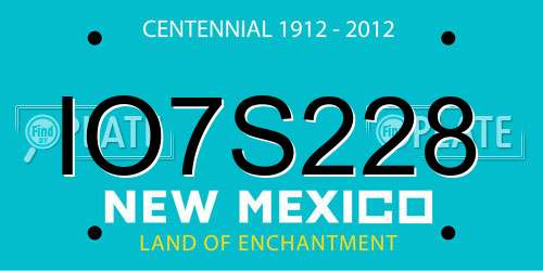 IO7S228 New Mexico License Plate