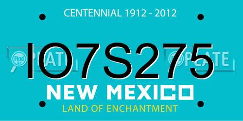 IO7S275 New Mexico License Plate
