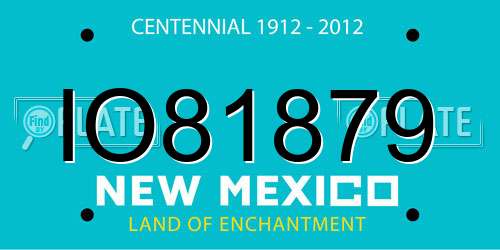 IO81879 New Mexico License Plate