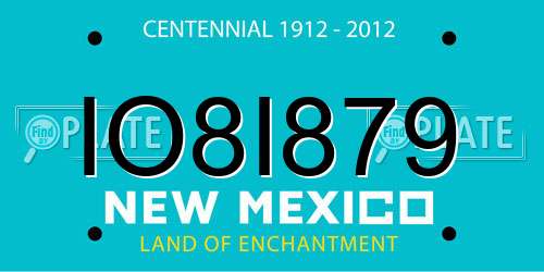 IO8I879 New Mexico License Plate
