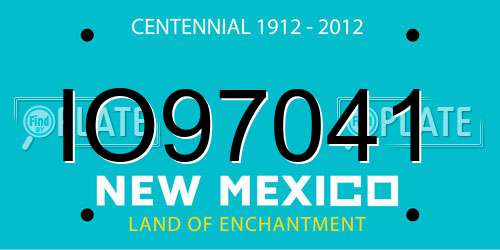 IO97041 New Mexico License Plate