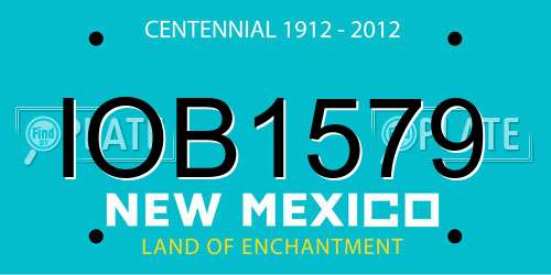 IOB1579 New Mexico License Plate