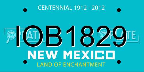 IOB1829 New Mexico License Plate
