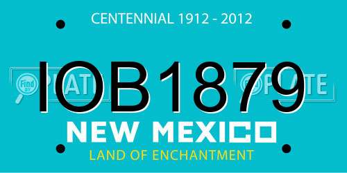 IOB1879 New Mexico License Plate