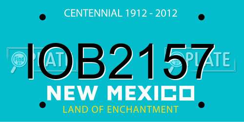 IOB2157 New Mexico License Plate
