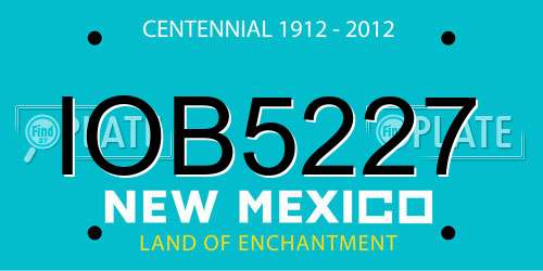 IOB5227 New Mexico License Plate