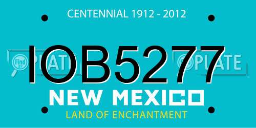 IOB5277 New Mexico License Plate