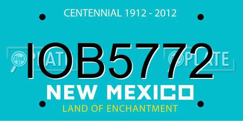 IOB5772 New Mexico License Plate