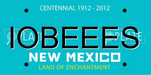 IOBEEES New Mexico License Plate