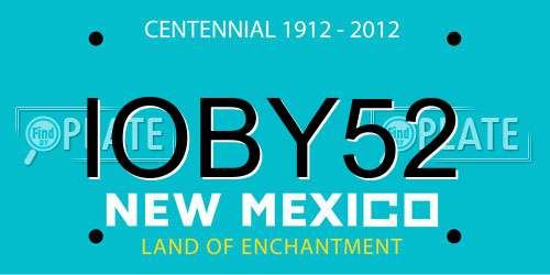 IOBY52 New Mexico License Plate