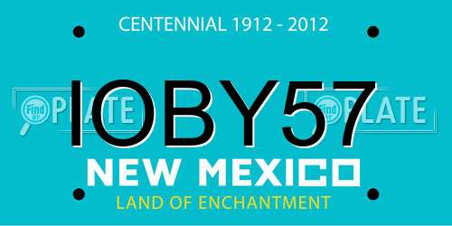 IOBY57 New Mexico License Plate