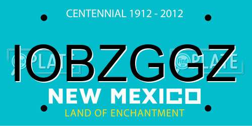IOBZGGZ New Mexico License Plate