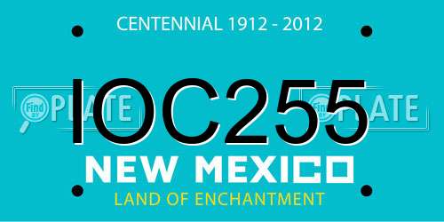 IOC255 New Mexico License Plate