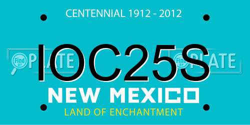 IOC25S New Mexico License Plate