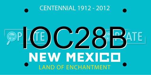 IOC28B New Mexico License Plate