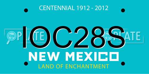 IOC28S New Mexico License Plate