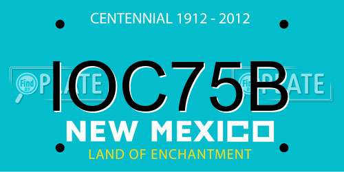 IOC75B New Mexico License Plate