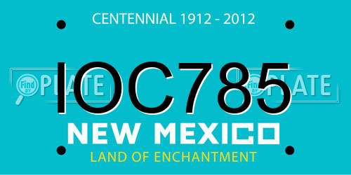 IOC785 New Mexico License Plate