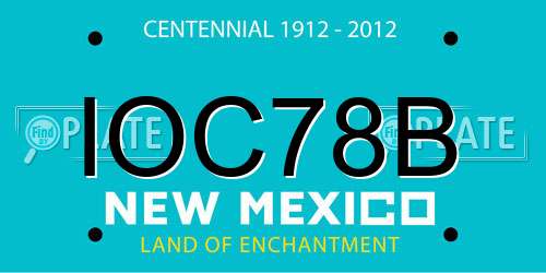 IOC78B New Mexico License Plate