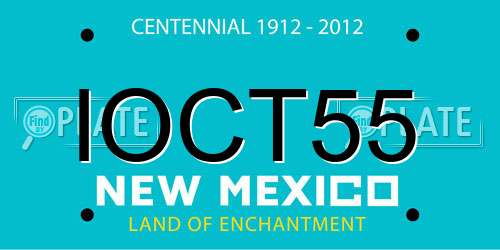 IOCT55 New Mexico License Plate