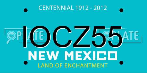 IOCZ55 New Mexico License Plate