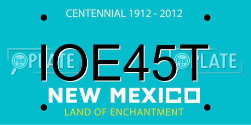 IOE45T New Mexico License Plate