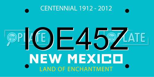 IOE45Z New Mexico License Plate