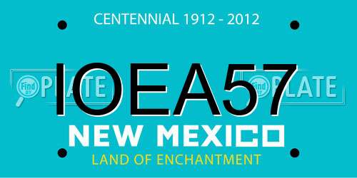 IOEA57 New Mexico License Plate