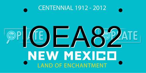 IOEA82 New Mexico License Plate