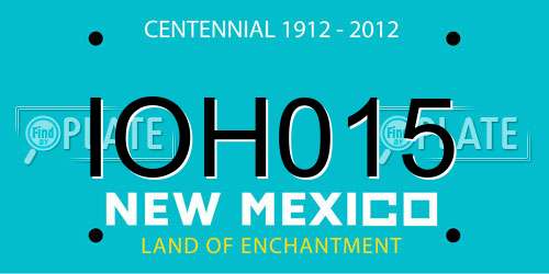 IOH015 New Mexico License Plate