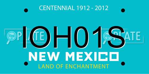 IOH01S New Mexico License Plate