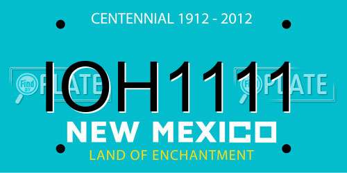 IOH1111 New Mexico License Plate