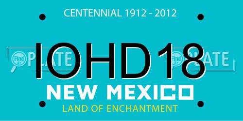 IOHD18 New Mexico License Plate