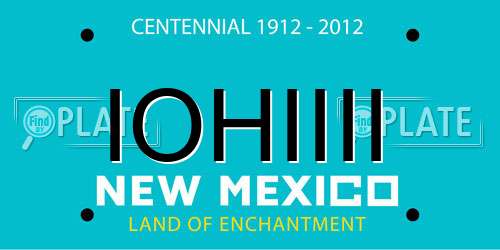 IOHIIII New Mexico License Plate
