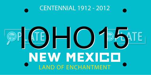 IOHO15 New Mexico License Plate