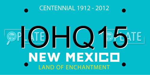 IOHQ15 New Mexico License Plate