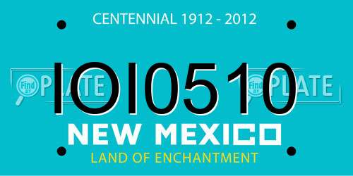 IOI0510 New Mexico License Plate