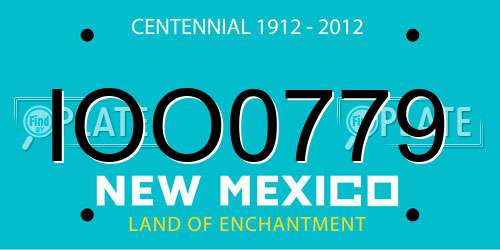IOO0779 New Mexico License Plate