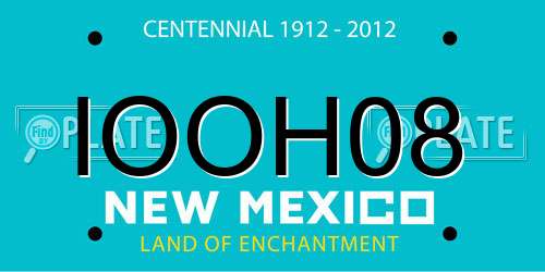 IOOH08 New Mexico License Plate