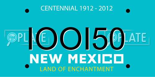 IOOI50 New Mexico License Plate
