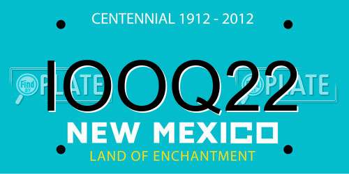 IOOQ22 New Mexico License Plate