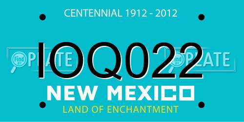IOQ022 New Mexico License Plate