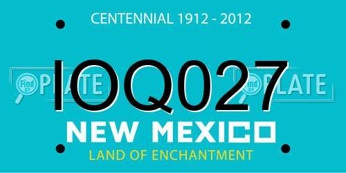 IOQ027 New Mexico License Plate