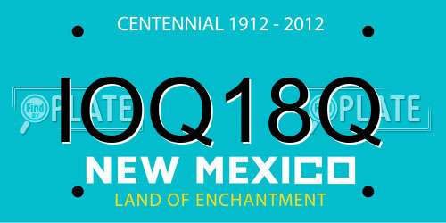 IOQ18Q New Mexico License Plate