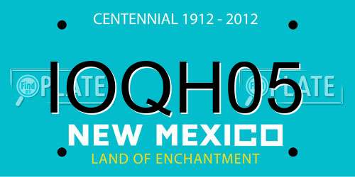IOQH05 New Mexico License Plate